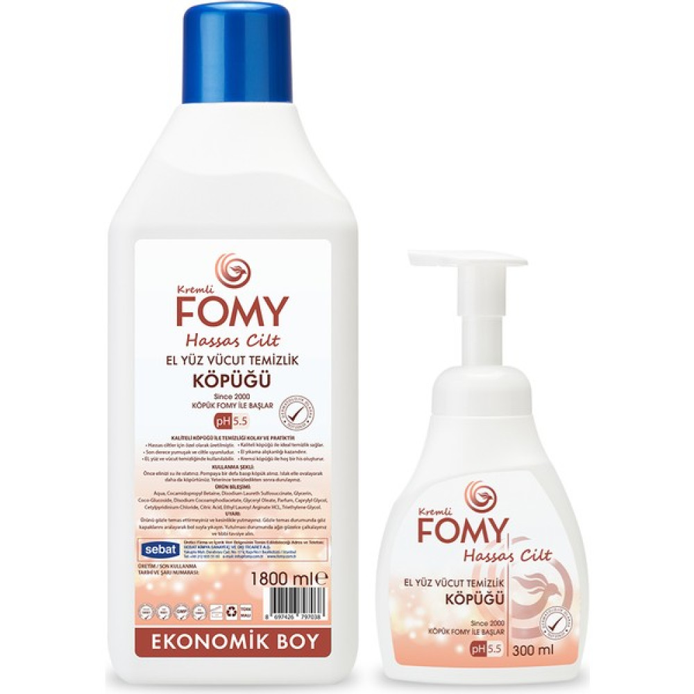 Fomy Hassas Cilt El Tem.köp. Seti 300+1800 ml Sabunlar Fiyatı