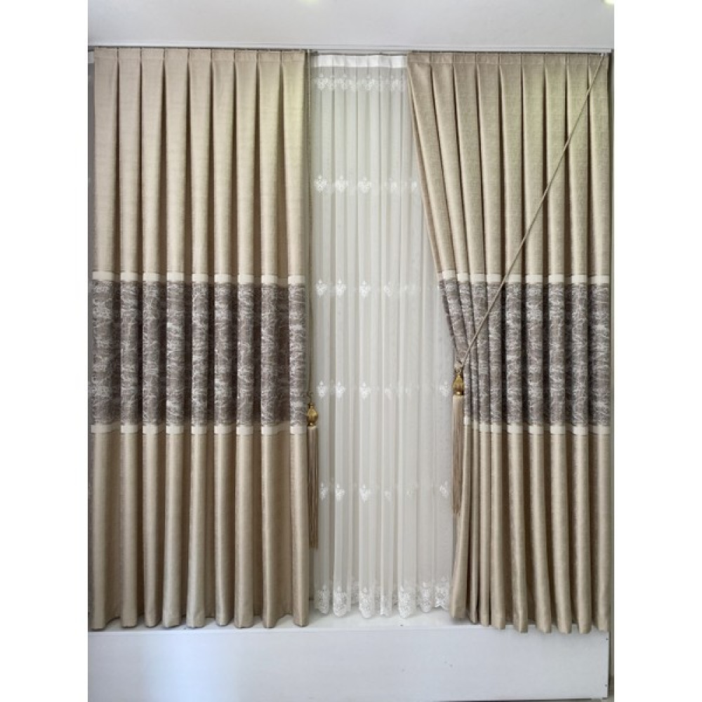 Fon Dünyası Pano Fon Perde Cappuccino Krem (Tek Kanat) - 100 x 265 cm - Cappuccino - Ekru Fon Perde Fiyatı