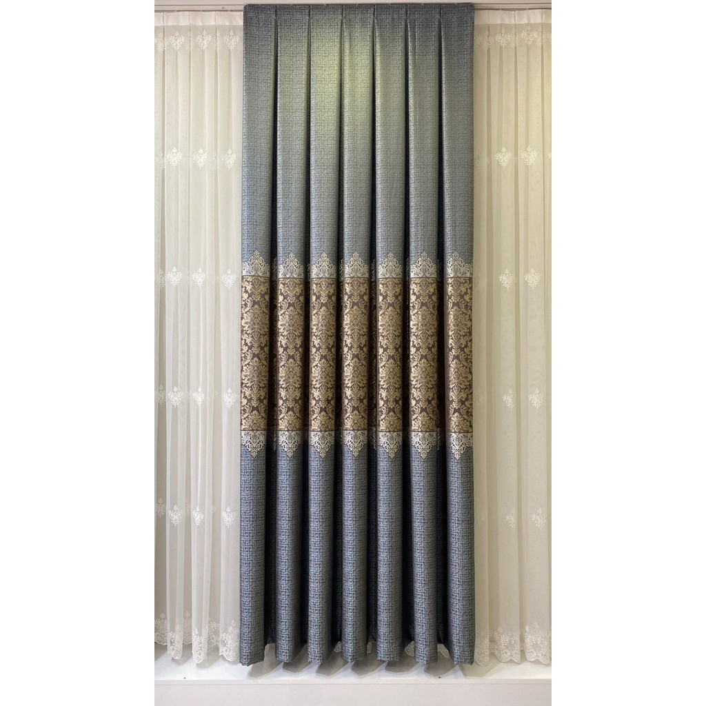Fon Dünyası Pano Fon Perde Kırçıllı Mavi (Tek Kanat) - 90 x 255 cm Perde Fiyatı
