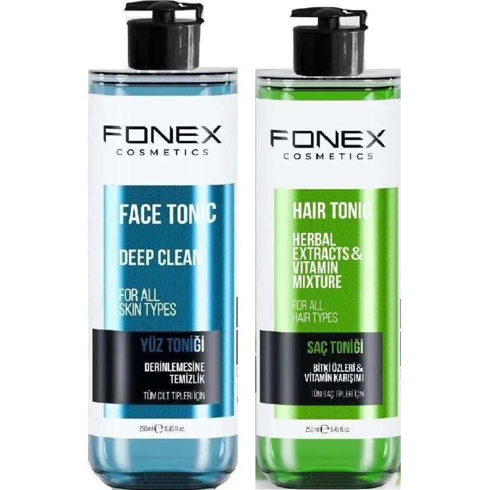 Fonex Fnx Yüz Temizleme Toniği 250 ml + Bitkisel Saç Toniği 250 ml Diğer Fiyatı