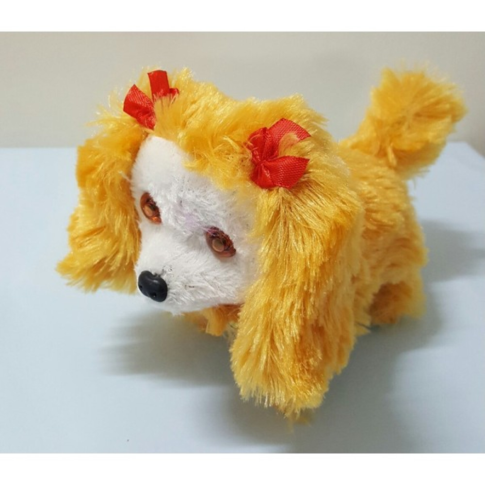 Fonnava Yürüyen Havlayan Peluş Köpek Oyuncak Hardal Peluş Oyuncaklar Fiyatı