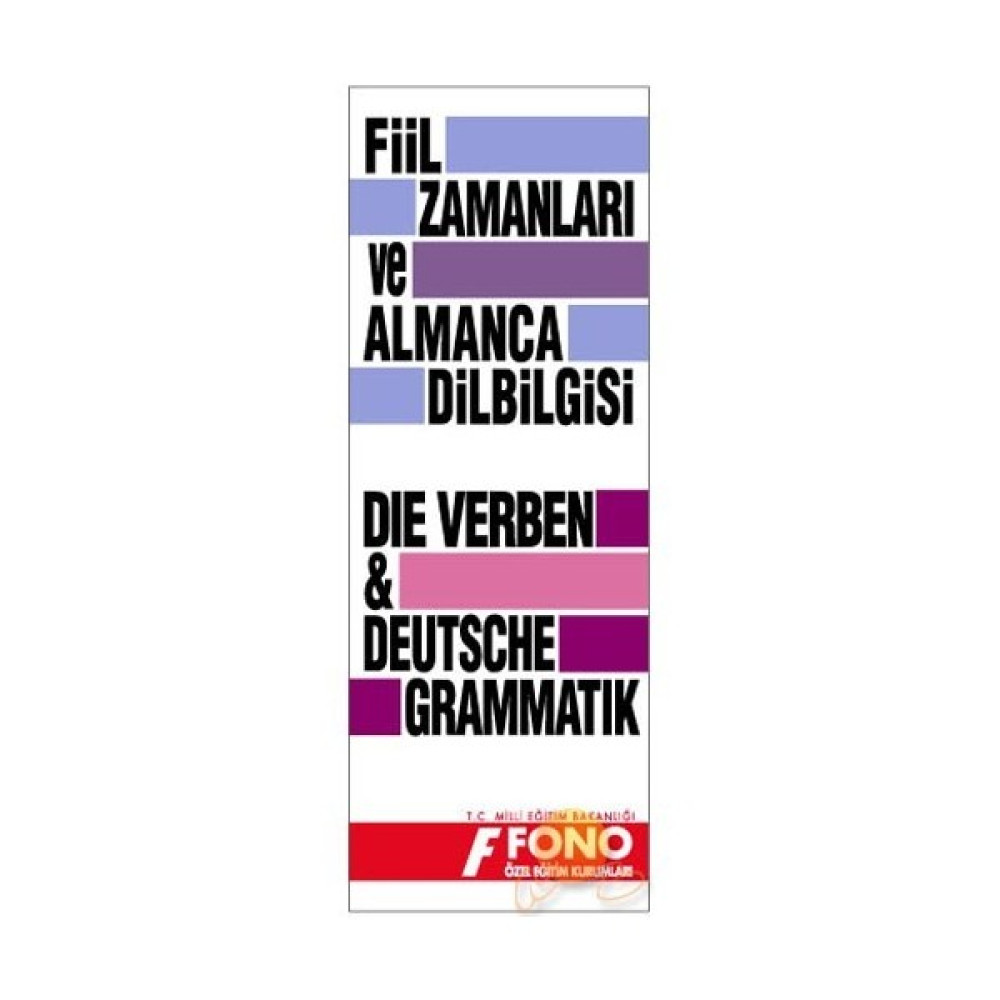 Fono Almanca Fiil Zamanları ve Dilbilgisi Tablosu Yabancı Dil Öğretici Kitaplar ve Eğitim Setleri Fiyatı