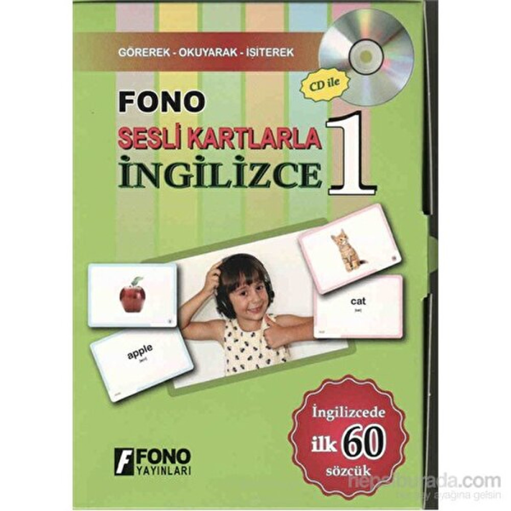 Fono Sesli Kartlarla İngilizce 1 (Cd'li) Yabancı Dil Öğretici Kitaplar ve Eğitim Setleri Fiyatı