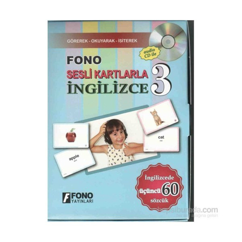 Fono Sesli Kartlarla İngilizce 3 (Cd'li) Yabancı Dil Öğretici Kitaplar ve Eğitim Setleri Fiyatı