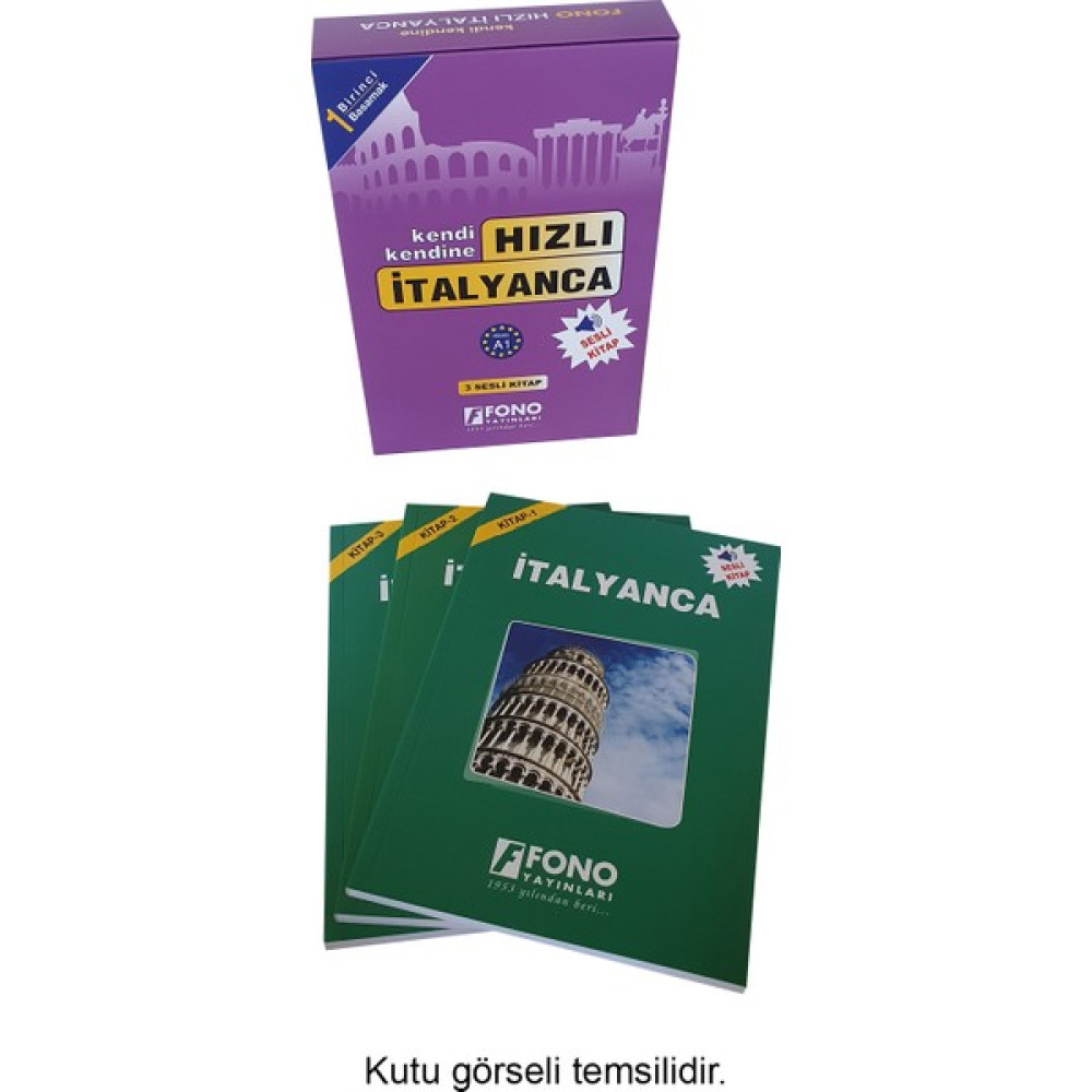 Fono Yayınları Hızlı Italyanca 1. Basamak (3 Kitap) (Seslendirmeli) Yabancı Dil Öğretici Kitaplar ve Eğitim Setleri Fiyatı