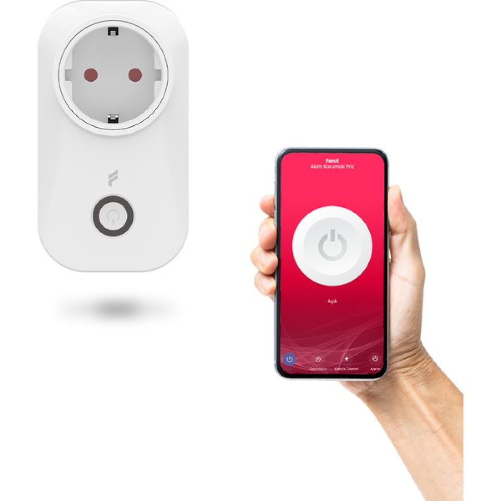 Fonri Akıllı Akım Korumalı Priz (16 Amper),Uzaktan Kontrol, WiFi, Anlık Enerji Tüketim Takip Tuya Destekli, 2 Yıl Garantili Prizler Fiyatı