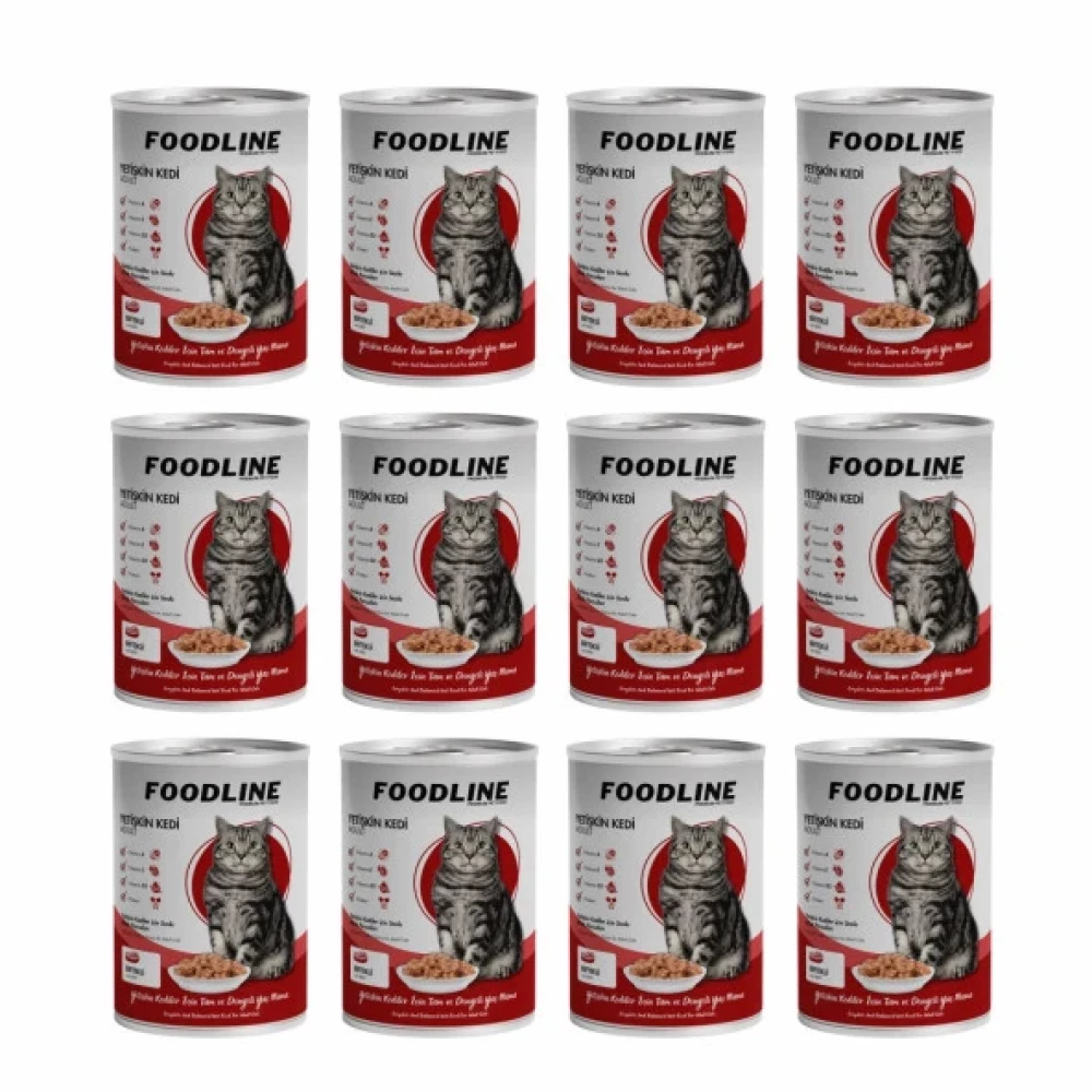Foodline Biftekli Yetiskin Kedi Konservesi 400 Gr X 12 Adet Evcil Hayvan Ürünleri Fiyatı