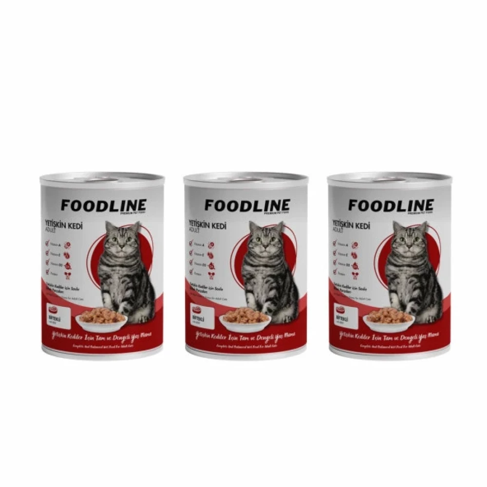 Foodline Biftekli Yetiskin Kedi Konservesi 400 Gr X 3 Adet Evcil Hayvan Ürünleri Fiyatı