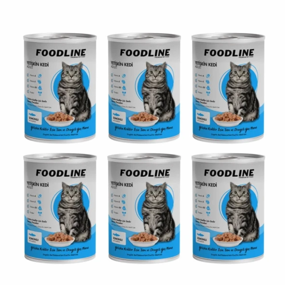 Foodline Somonlu Yetiskin Kedi Konservesi 400 Gr X 6 Adet Evcil Hayvan Ürünleri Fiyatı