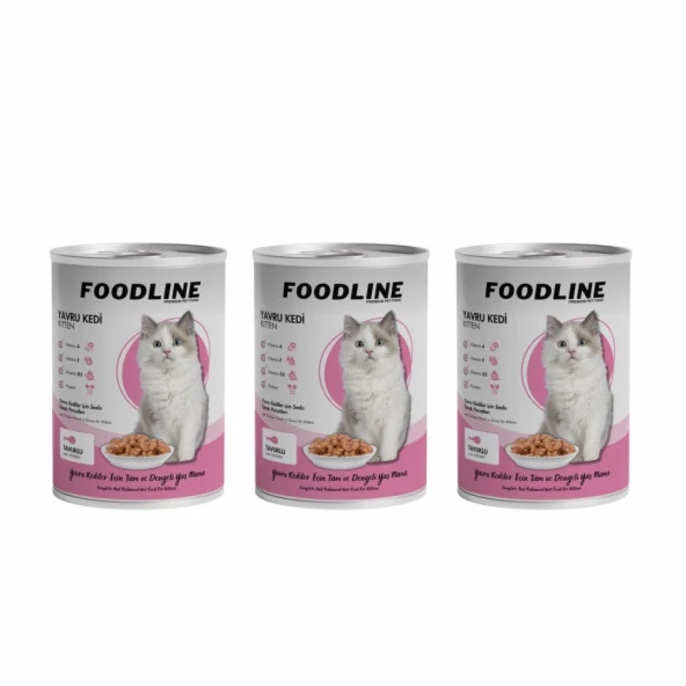 Foodline Tavuklu Yavru Kedi Konservesi 400 Gr X 3 Adet Evcil Hayvan Ürünleri Fiyatı