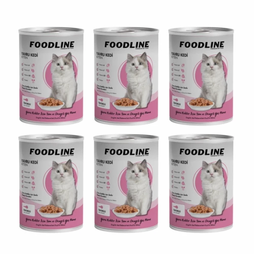 Foodline Tavuklu Yavru Kedi Konservesi 400 Gr X 6 Adet Evcil Hayvan Ürünleri Fiyatı