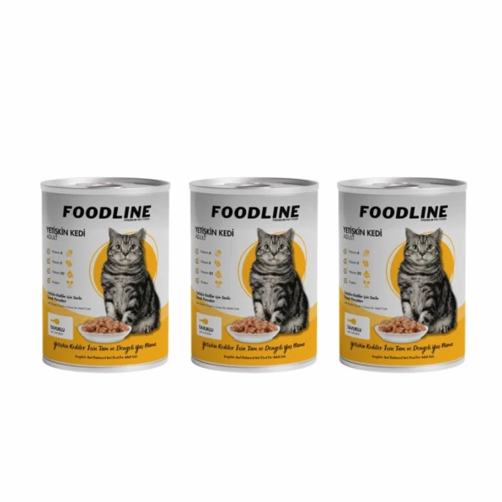 Foodline Tavuklu Yetiskin Kedi Konservesi 400 Gr X 3 Adet Evcil Hayvan Ürünleri Fiyatı