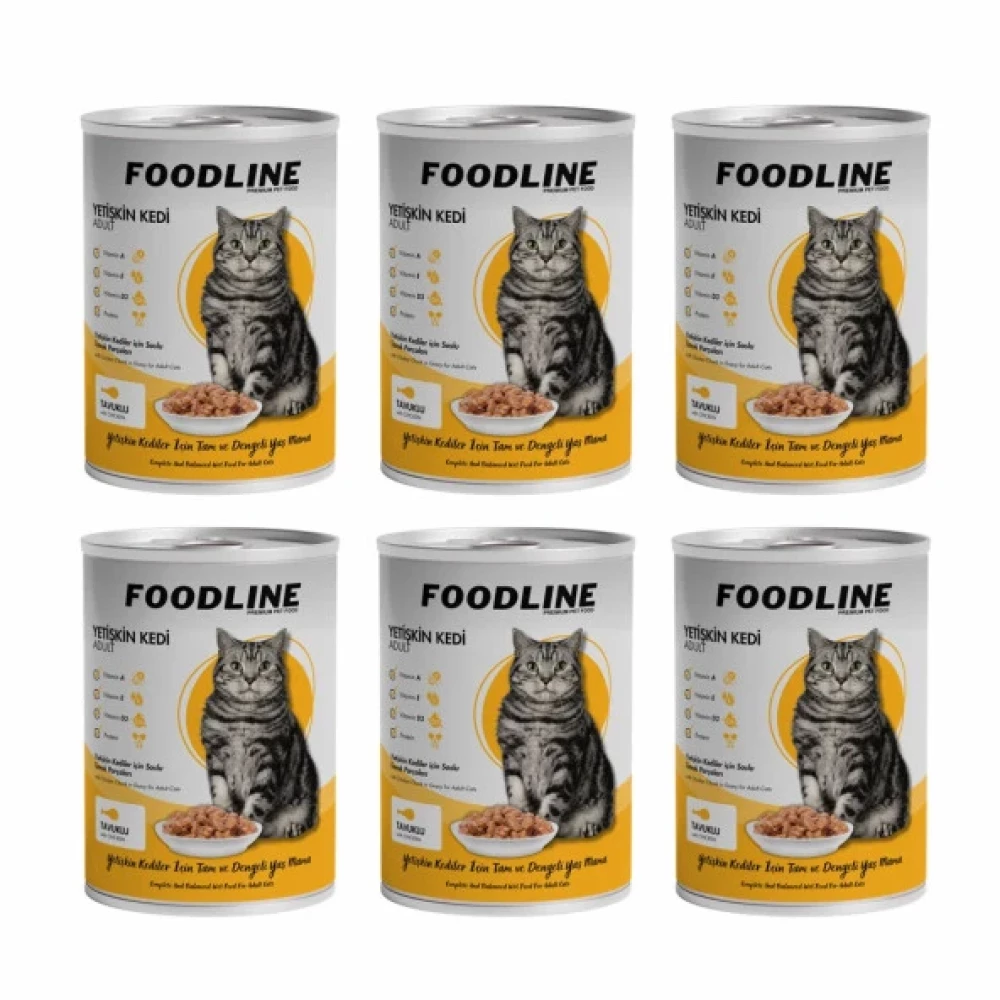 Foodline Tavuklu Yetiskin Kedi Konservesi 400 Gr X 6 Adet Evcil Hayvan Ürünleri Fiyatı