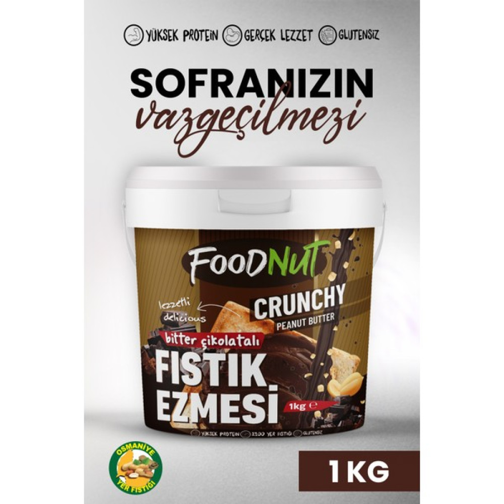 FoodNut Bitter Çikolatalı Fıstık Ezmesi 1 kg Diğer Fiyatı