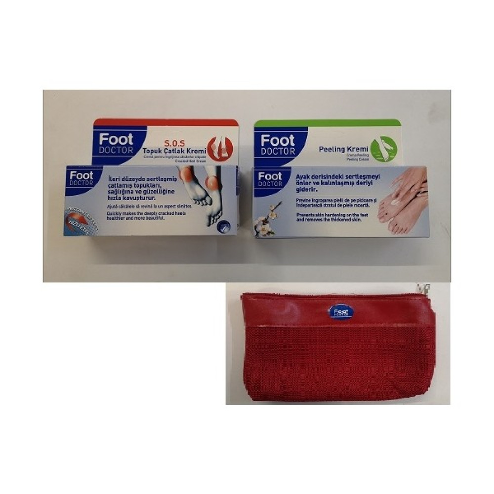 Foot Doctor S.os. Topuk Çatlak Kremi 50 Ml+Peeling Krem 50ML Şık Çantalı Set Ayak Bakımı Fiyatı