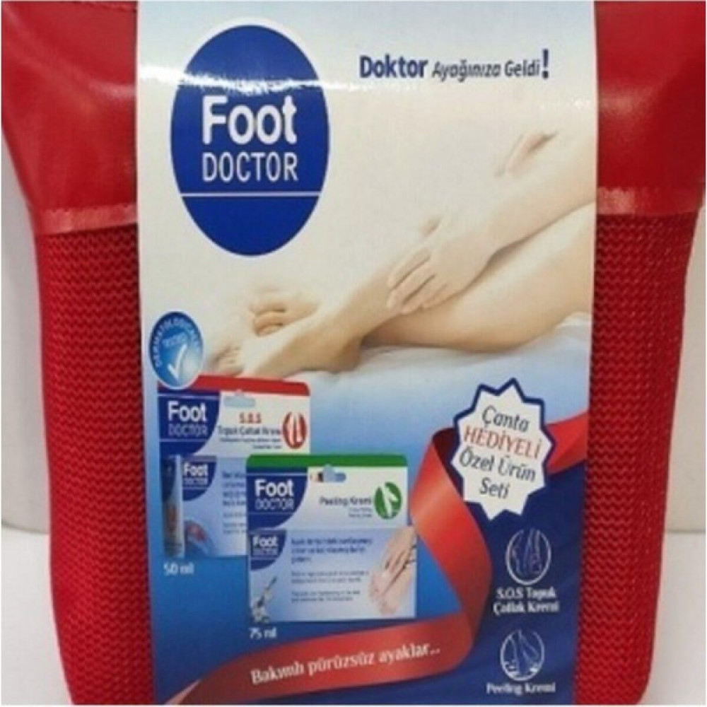 Foot Doctor S.o.s Topuk Çatlak Kremi 50ML+PEELING Krem 75ML Şık Çanta Hediyeli Özel Ürün Seti Foot Doctor Ayak Bakımı Fiyatı
