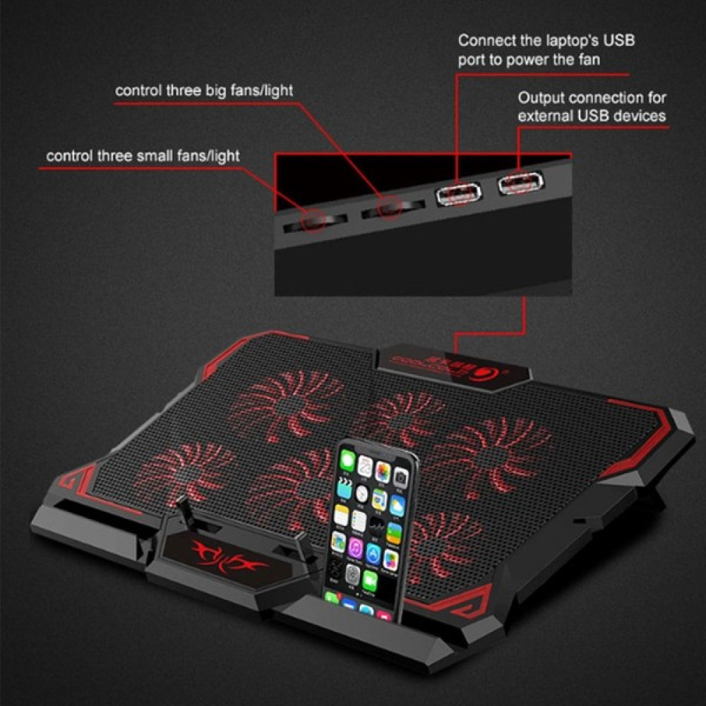 Footbank Dizüstü Soğutma Pedi / Radyatör Dizüstü Standı / Soğutucu / Soğutma Dizüstü Soğutucu Bilgisayar Soğutucu (Yurt Dışından) - Açık Kırmızı Dizüstü Bilgisayar Aksesuarları Fiyatı
