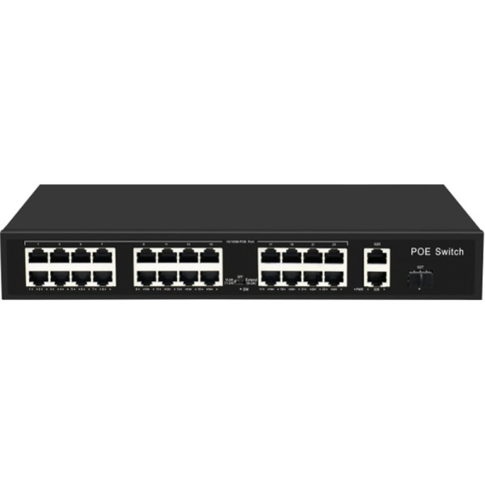 FOPTEK-24P2U1S-300 24 Bağlantı Noktası 10/100M Poe Anahtarları Dahili Güç Kaynağı 52V5.76A 300W Oto Boyaları Fiyatı