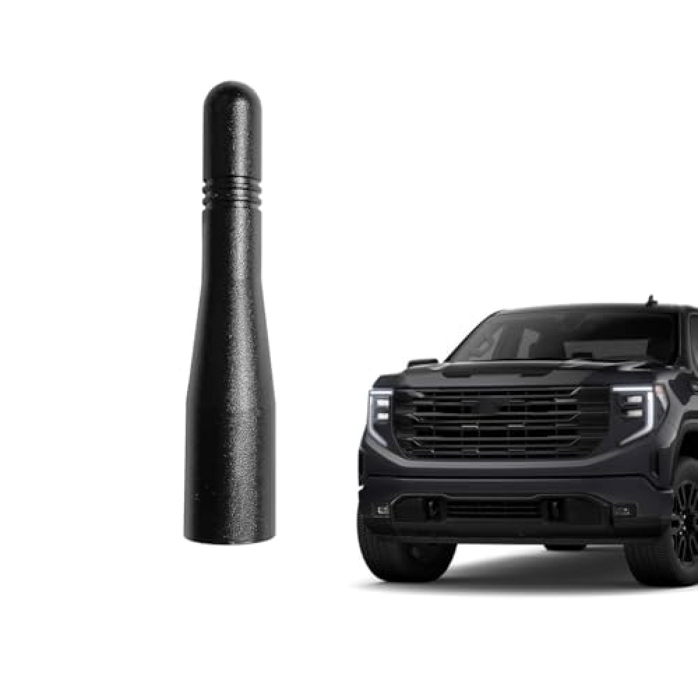 for GM Truck Short Antenna Fit for GMC Sierra and Chevy Silverado All Models | Black 3 inches Short Replacement Antenna | for Sierra Silverado Truck Antenna Accessories | Car Wash Safe