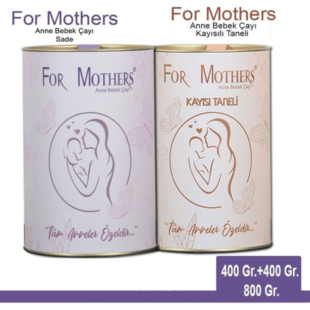 For Mothers Anne ve Bebek Çayı - Sade ve Kayısılı Taneli - Iki Paket - 800 Gram Bebek Mamaları Fiyatı