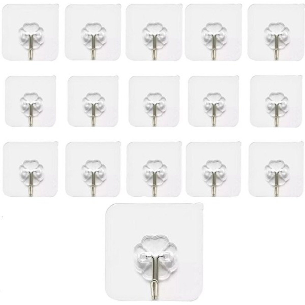 For Prime Kendinden Yapışkanlı 15 Adet Askı Şeffaf Banyo Mutfak Havlu Askısı Tekli Askı 6*6 cm - 6 x 6 cm Banyo Askılık Fiyatı