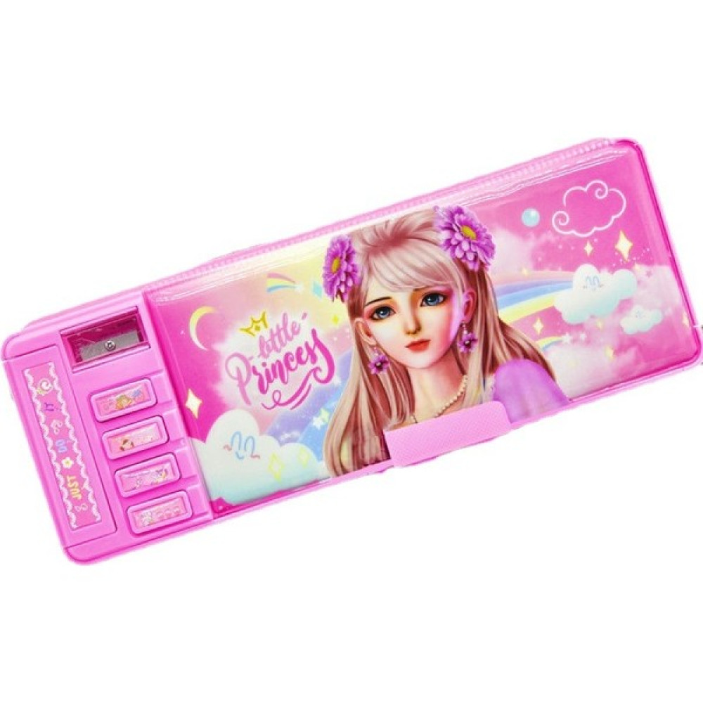For Quality Kız Kırtasiye Kutusu Ilkokul Öğrencileri Çok Fonksiyonlu Düğme Çift Taraflı Kalem Kutusu (Yurt Dışından) - Pembe Kalemlik (Kalem Kutusu) Fiyatı