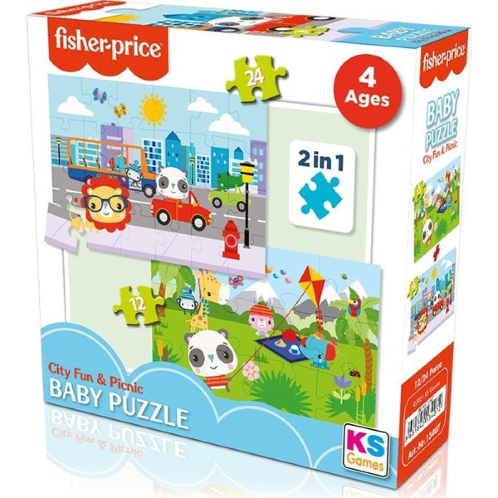 For Today Fp 13407 Fisher Price Baby Puzzle City Fun Picnic 2ın1 Eğitici Oyuncak Fiyatı