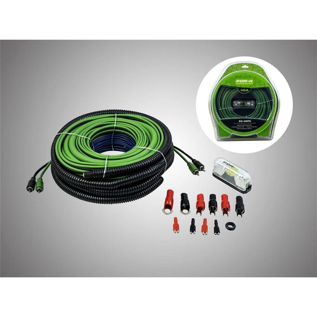 For-x 4ga Ofc Bakır Amfi Kablo Seti 14000W Güç Çıkışı 4 Kanal Profesyonel Ses Kalitesi Diğer Fiyatı
