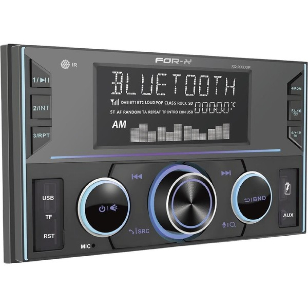 For-X Double Teyp – For-X XQ-900DSP – 8 Kanal 4 Amfi Çıkışlı Tesisat Teybi BT/USB/4*60W/APP Kontrol Oto Boyaları Fiyatı