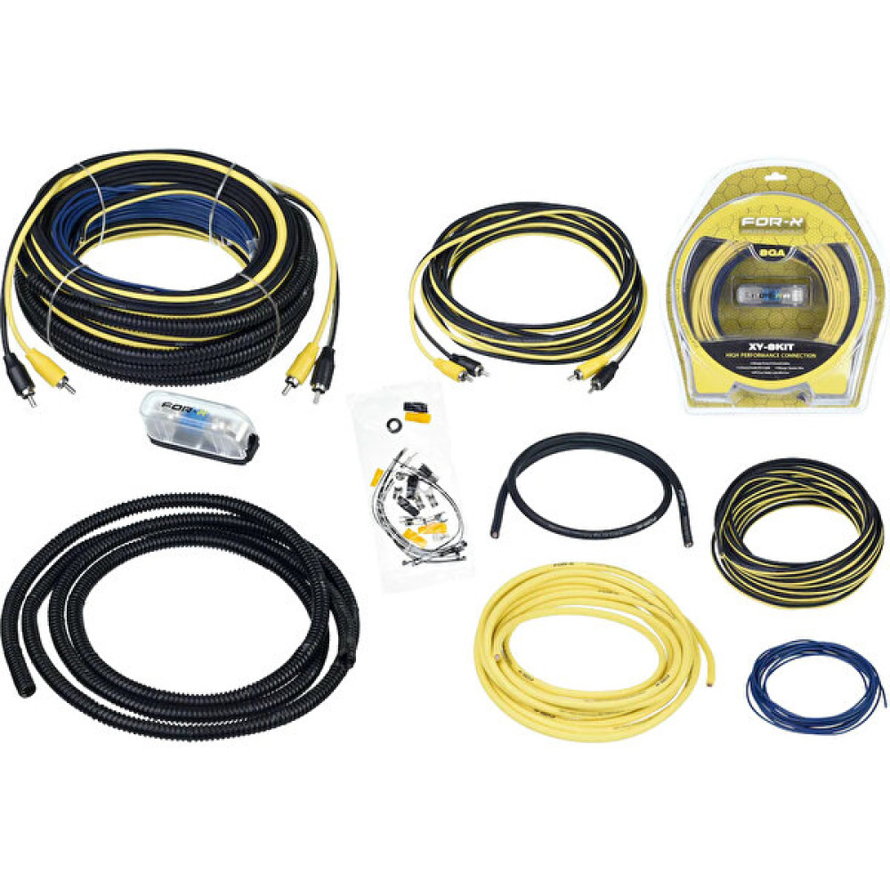 For-X Profesyonel Oto Anfi Kablo Seti Xy-8kıt 8ga Oto Hoparlörleri & SubWoofer Fiyatı