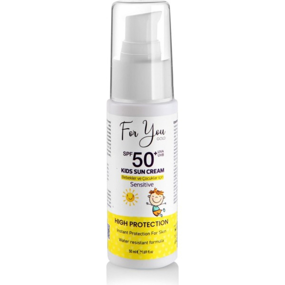 For You Gold Bebek ve Çocuklar Için SPF50+ Çok Yüksek Koruma Faktörlü Güneş Kremi Bebek Güneş Kremi Fiyatı