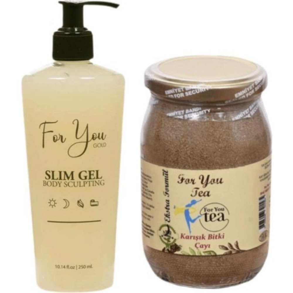 For You Gold For You Tea Karışık Bitki Çayı(Detoks Çayı) ve For You Gold Jeli 250 ml - 1 Vücut Sıkılaştırıcı ve İncelticiler Fiyatı