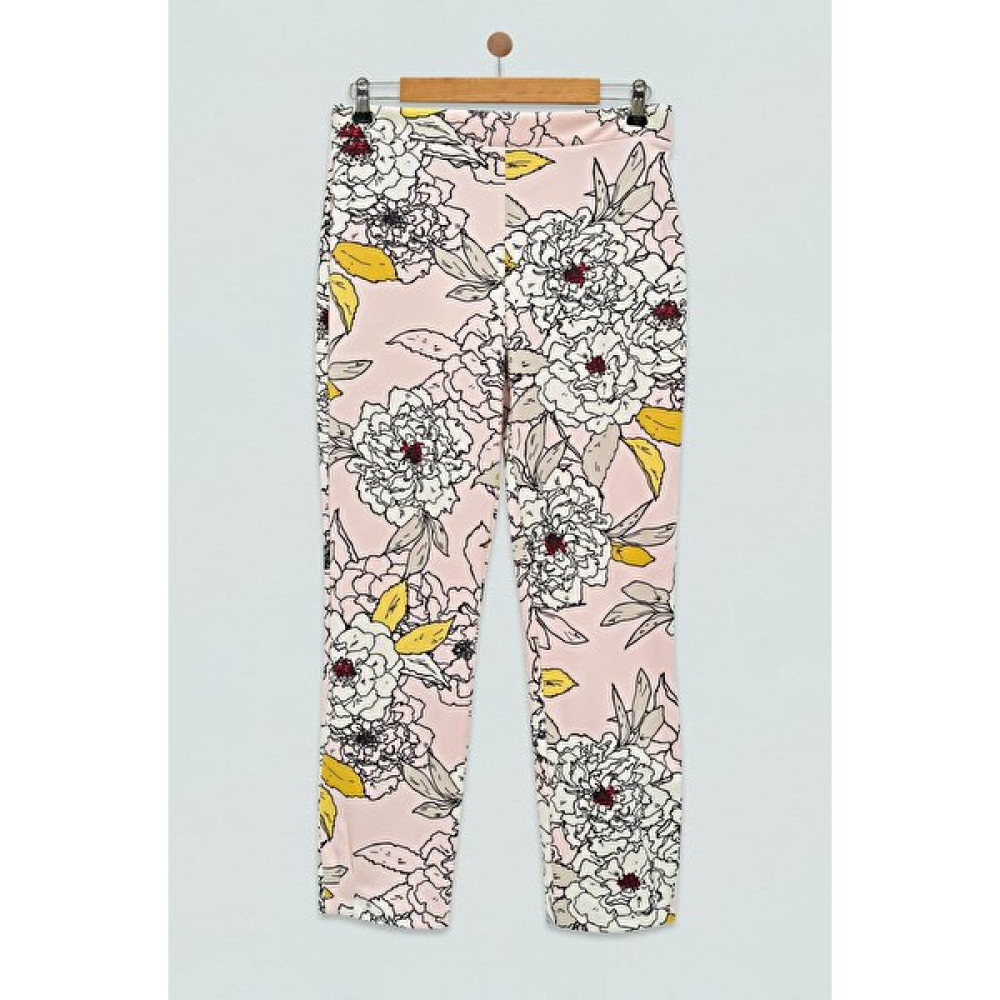 For You woman Desenli Pembe Pantolon S27621 Kadın Pantolon Fiyatı