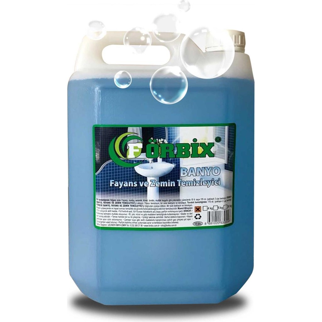 Forbix Banyo Fayans ve Zemin Temizleyici – 5 KG - Şeffaf Parlatıcı ve Temizleyiciler Fiyatı