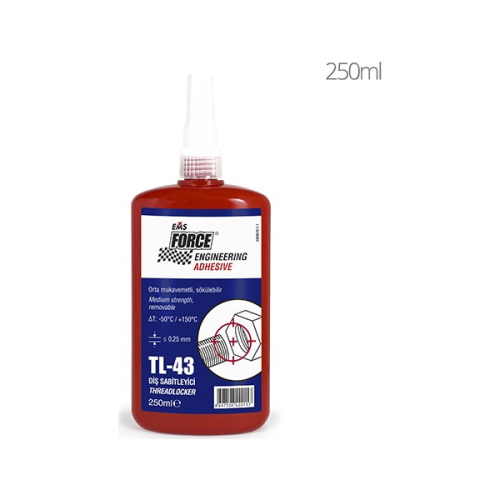 Force Cıvata Sabitleyiciler / Ems Force Tl-43 Cıvata Sabitleyici (Orta Kuvvet) Oto Boyaları Fiyatı