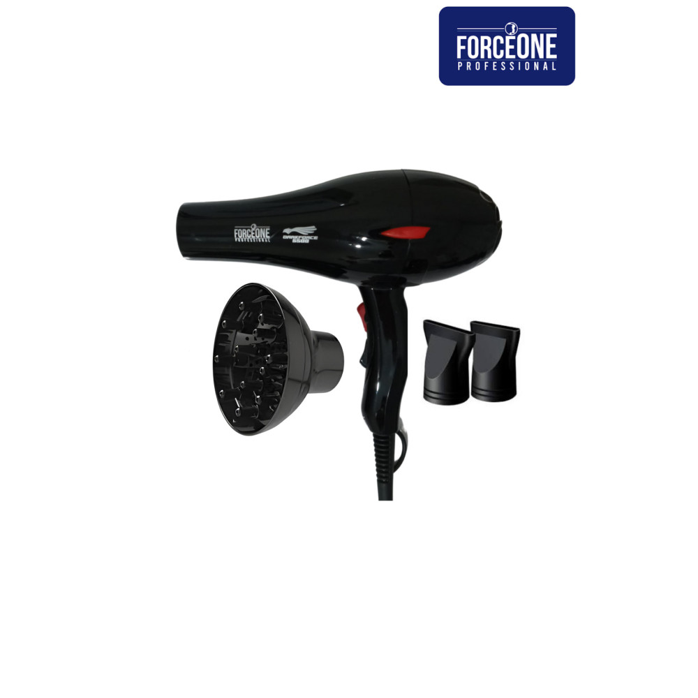 FORCEONE DARKFORCE 5500 TURBO PROFESYONEL FÖN MAKİNESİ 2400 WATT + BAŞLIK Saç Kurutma Makineleri Fiyatı