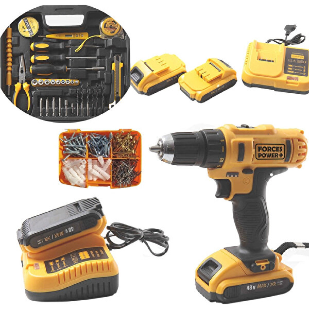 Forces Power Pro 48 W 5 Ah Metal Piston Çift Akülü Şarjlı Matkap 35 Parça Prof Set Elektrikli El Aletleri Fiyatı