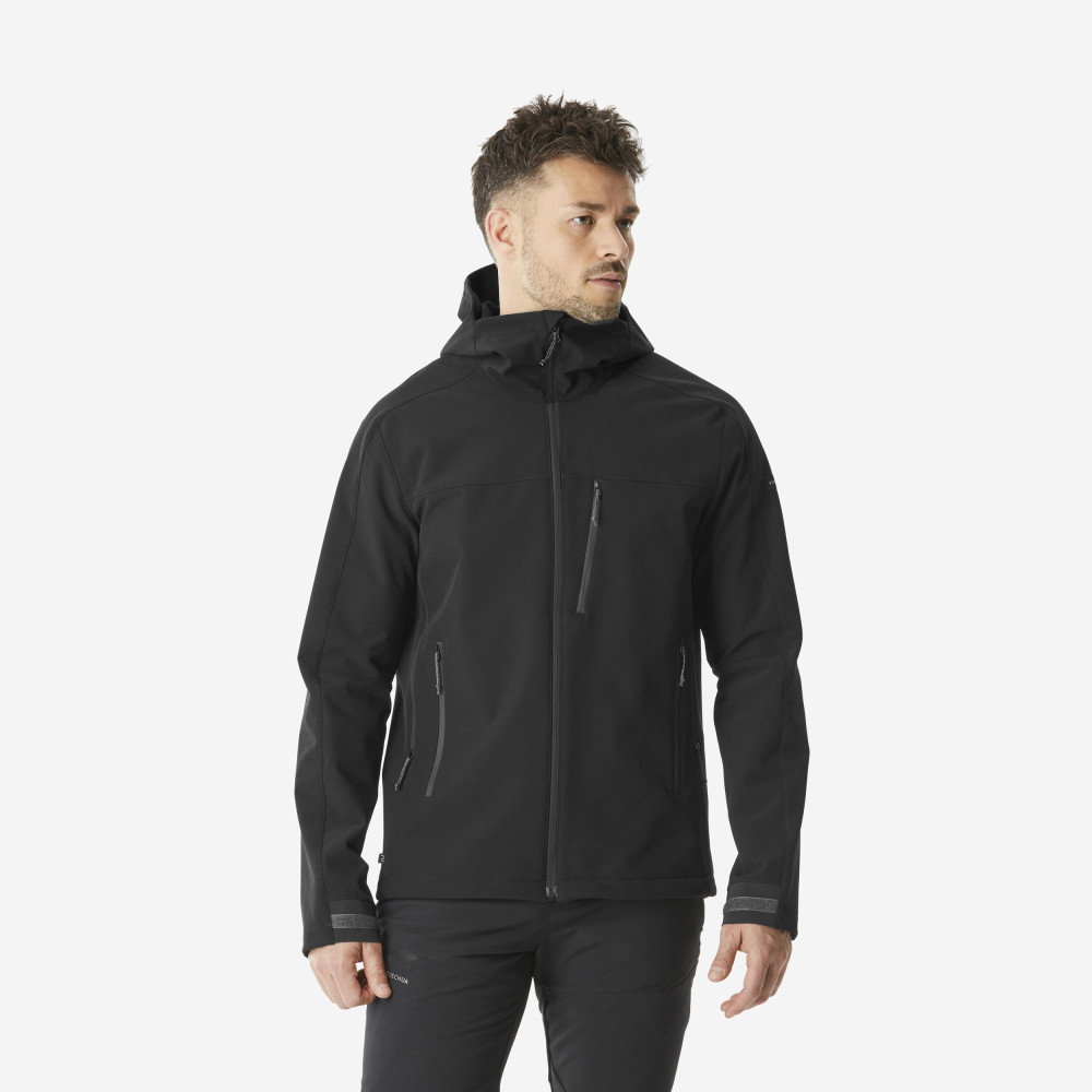 Forclaz Erkek Outdoor Trekking Softshell Mont - Siyah - 500 Windwarm Diğer Spor Ürünleri Fiyatı