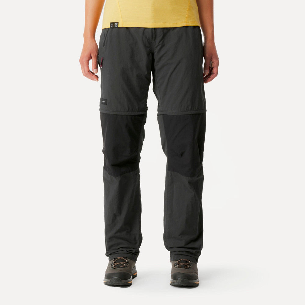 Forclaz Kadın Modüler 2'Si 1 Arada Outdoor Trekking Pantolonu - Gri - Mt100 Pantolon (Outdoor) Fiyatı