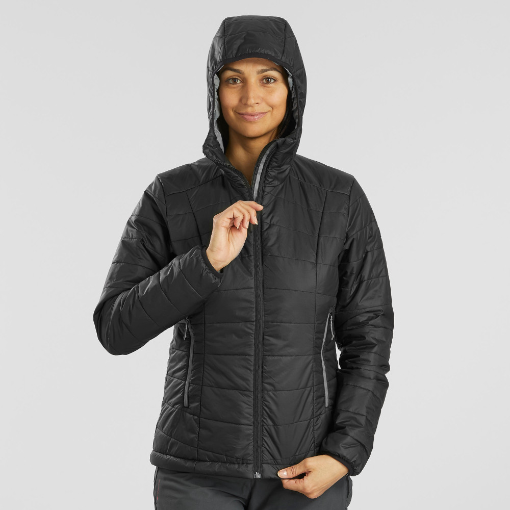 Forclaz Kadın Outdoor Trekking Kapüşonlu Şişme Mont - Mor - Mt100 -5°C Bayan Mont Fiyatı