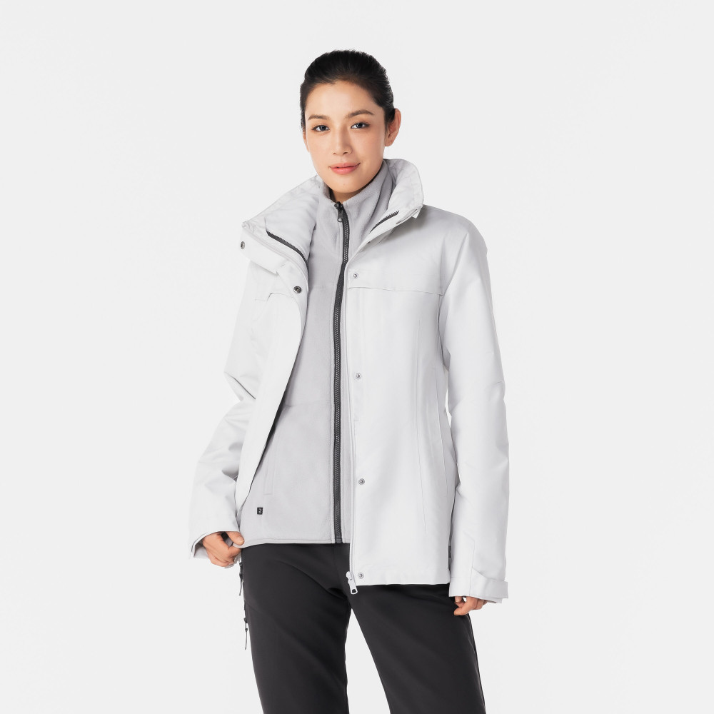 Forclaz Kadın Su Geçirmez Outdoor Kar Montu/Kışlık Mont - Gri - Sh100 0 °C Mont (Outdoor) Fiyatı
