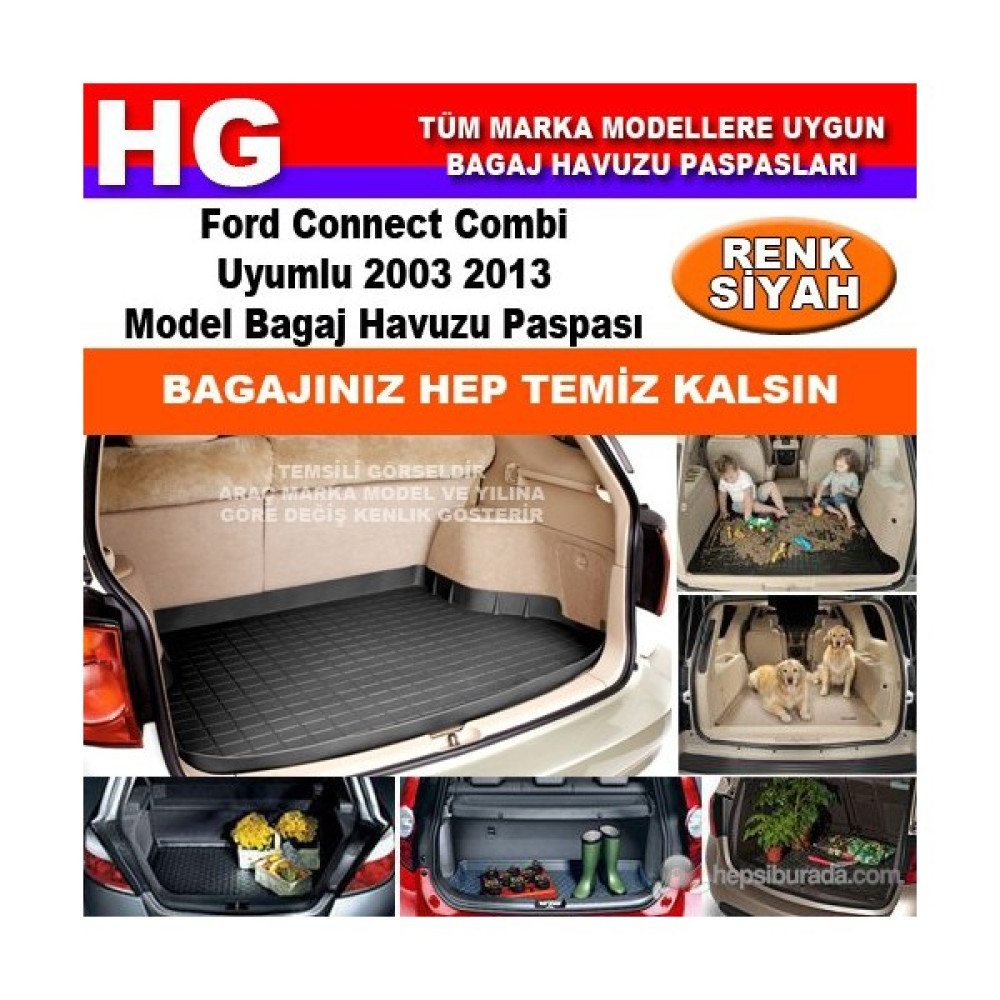 Ford Connect 2003 2013 Siyah Bagaj Havuzu Paspası 38777 Oto Boyaları Fiyatı
