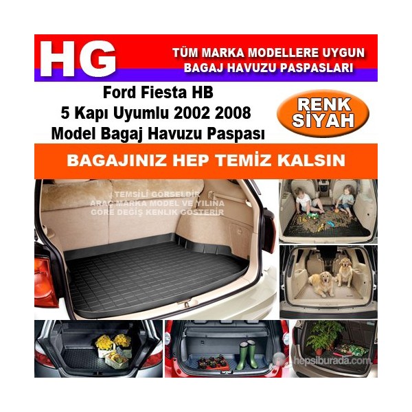 Ford Fiesta 2002 2008 Siyah Bagaj Havuzu Paspası 38775 Araca Özel Paspaslar Fiyatı