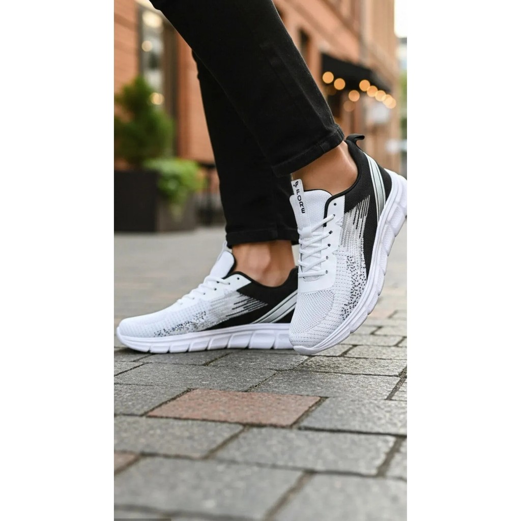Fore Sport Erkek Bağcıklı Triko Spor Ayakkabı Hafif Nefes Alabilen Günlük Sneaker Ayakkabılar ve Çantalar Fiyatı