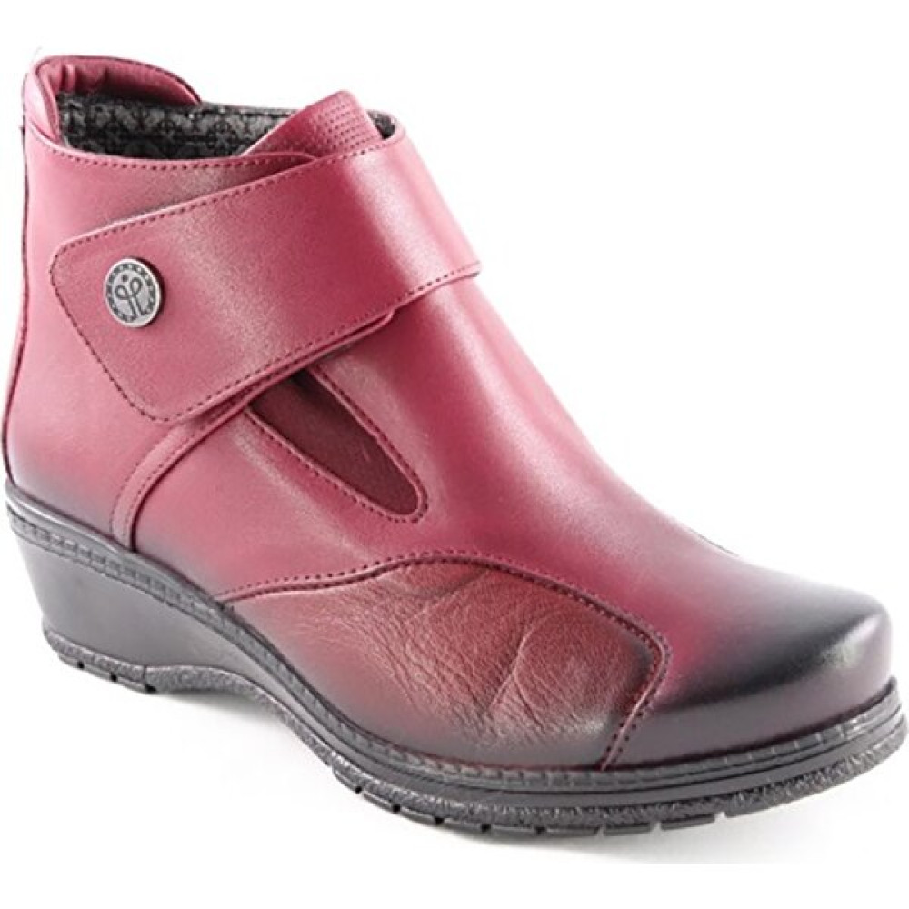 Forelli 25651 Kadın Bordo Deri Halluks Comfort Bot Kadın Botları Fiyatı
