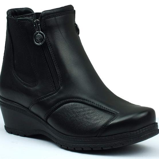 Forelli 25652 Siyah Çift Fermuarlı Comfort Kadın Bot