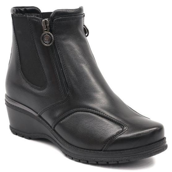Forelli 25652 Siyah Çift Fermuarlı Comfort Kadın Bot