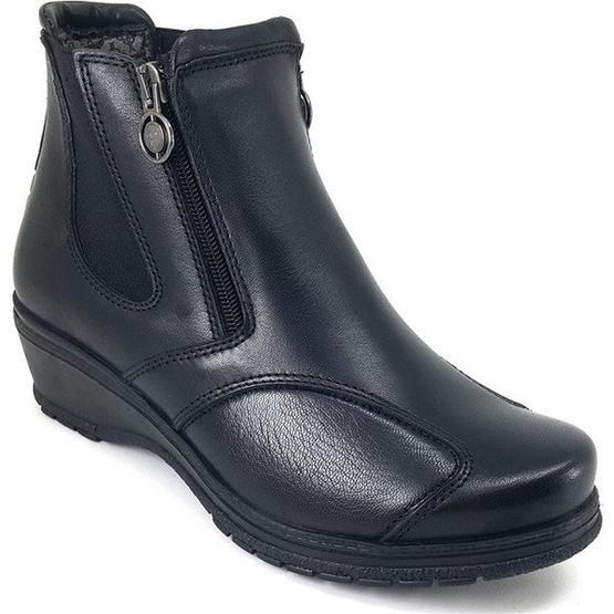 Forelli 25652 Siyah Çift Fermuarlı Comfort Kadın Bot