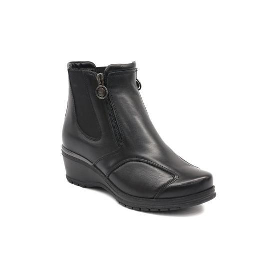 Forelli 25652 Siyah Çift Fermuarlı Comfort Kadın Bot