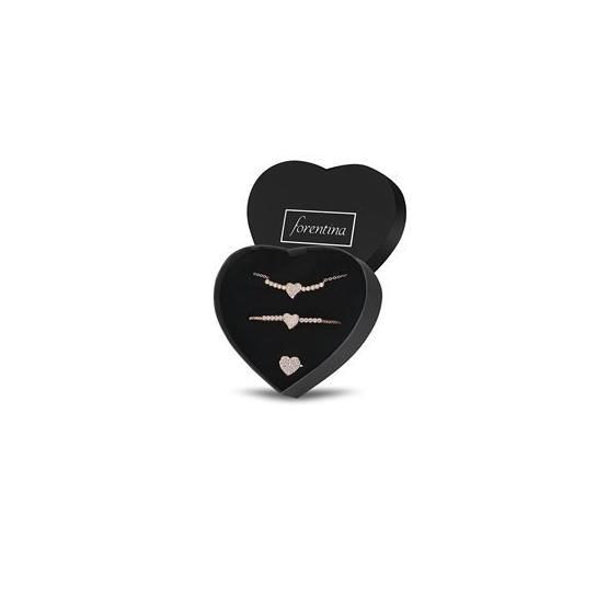 Forentina PS1257 Rose Kalpli Kolye Bileklik Yüzük Set